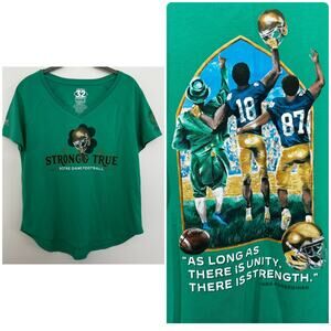 Colosseum Notre Dame Fighting Irish 2021 V-Neck Tee in Kelly Green
